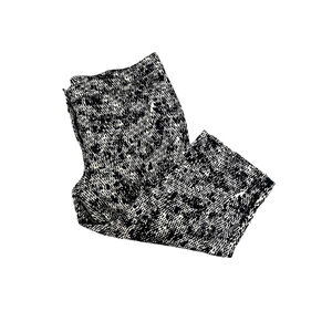 TAN JAY Petite Black & White Printed Cropped Mid Rise Dress Pant Trouser 18P